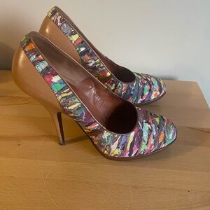 Dries Van Noten Colorful Women's Shoes Heels Sz 40